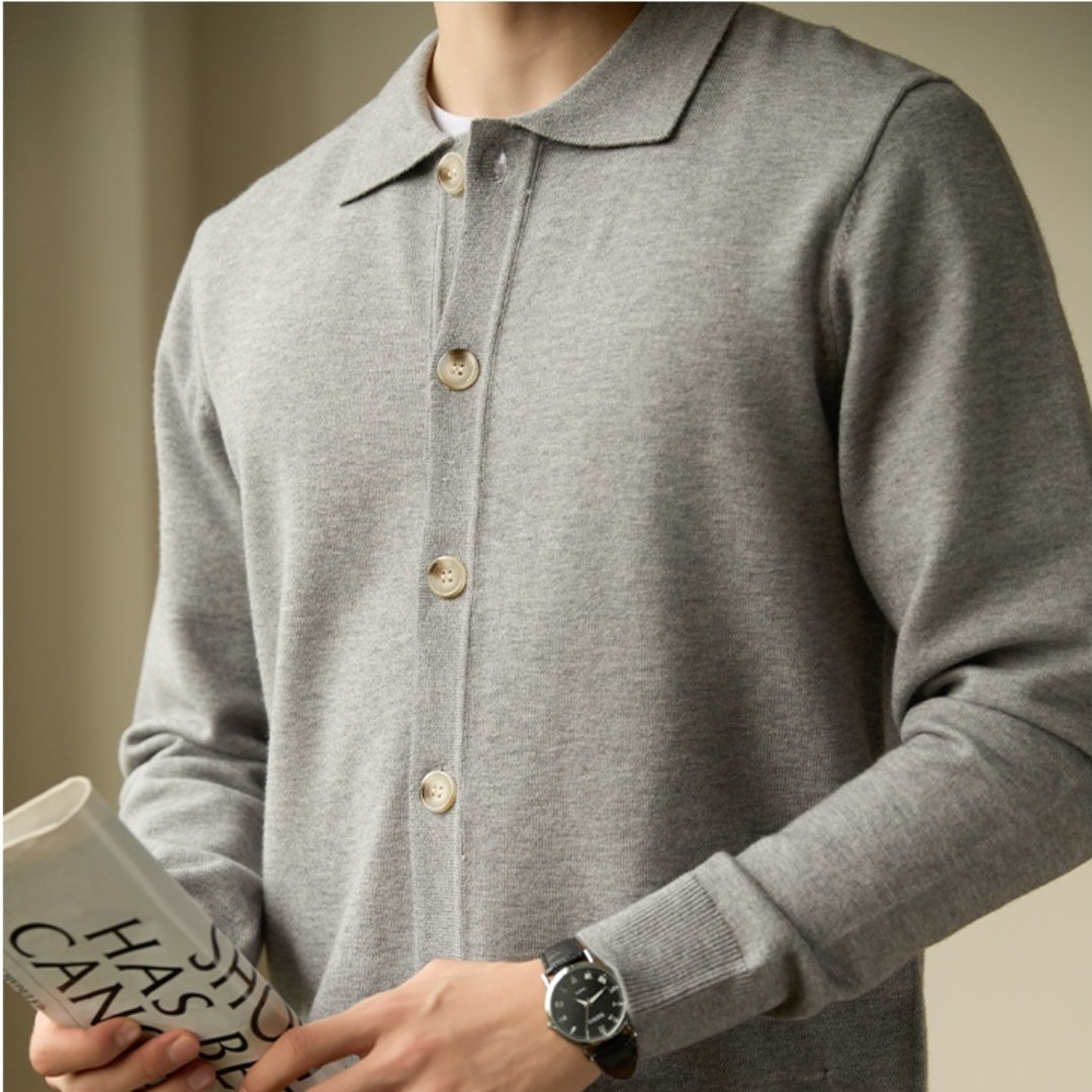 Men's Long Sleeved Yuppie Casual Versatile Knitted Sweater