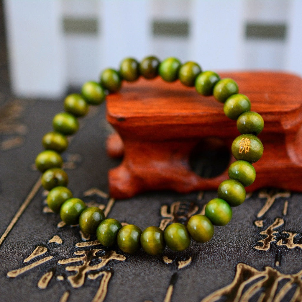 Wooden bead bracelet