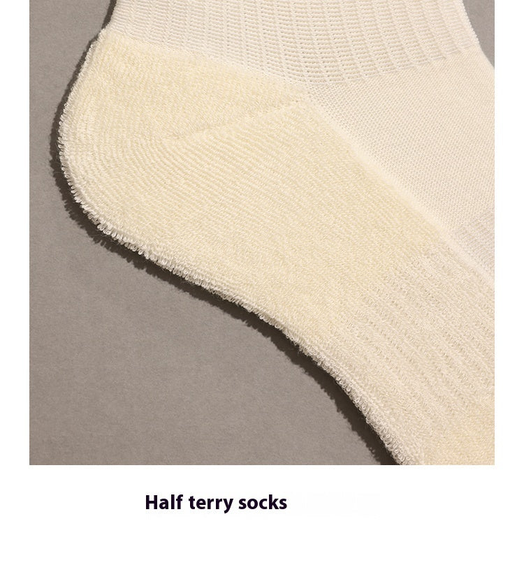 Serve Pattern Couple Towel Bottom Athletic Socks