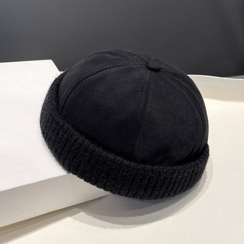 Autumn And Winter Deerskin Velvet Beret Melon Skin Hat