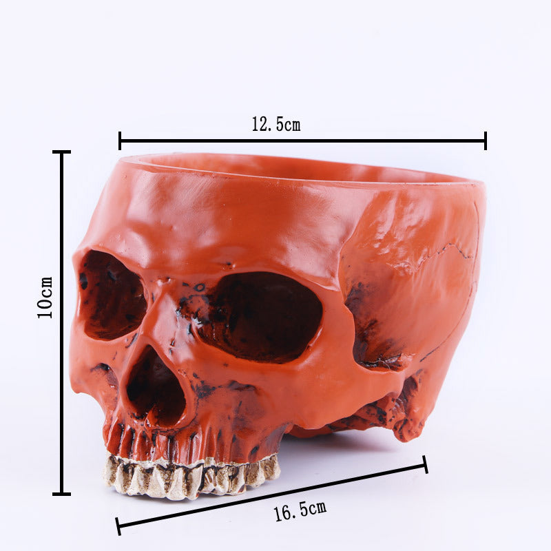 Skull flower pot