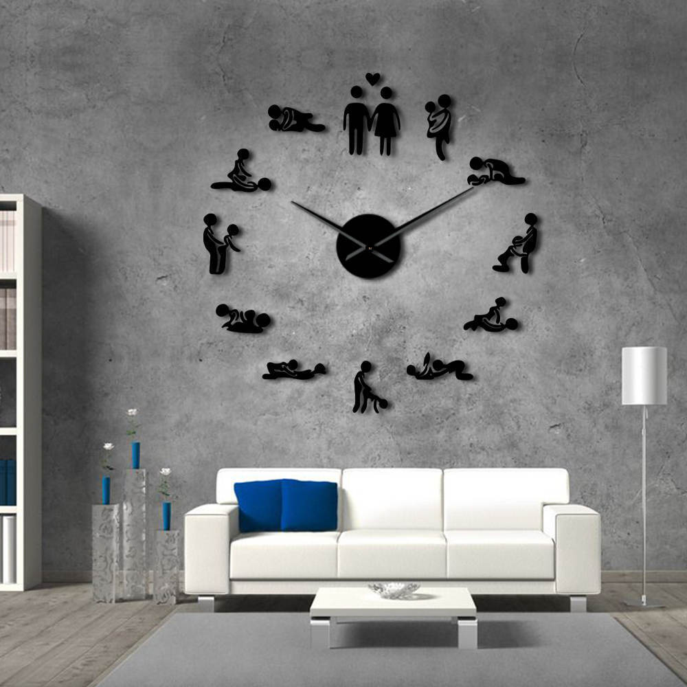 Adult interest wall clock stereo