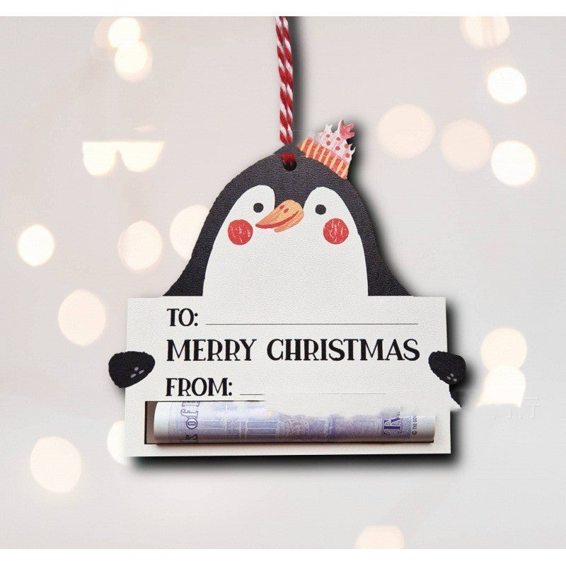 Christmas Wallet Hanging Wooden Decoration