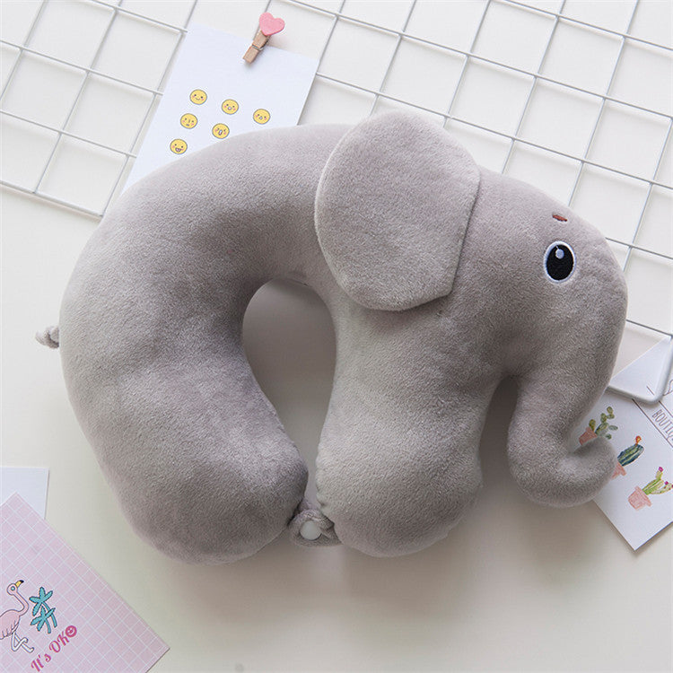 Elephant couple  U pillow neck pillow