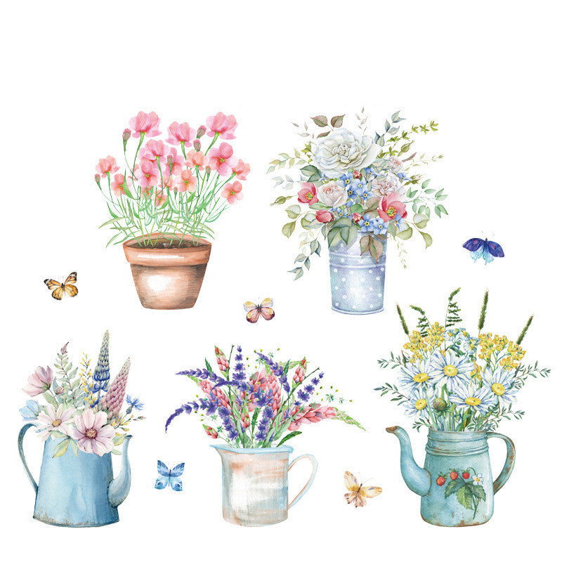 Flower pot decorative sticker