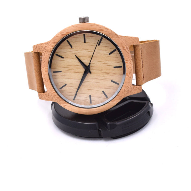 Wooden quartz wood watch