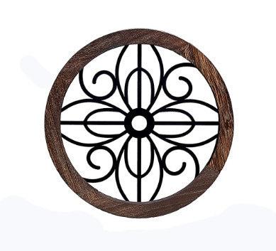 Round Geometric Art Distressed Wall Hanging Decoration