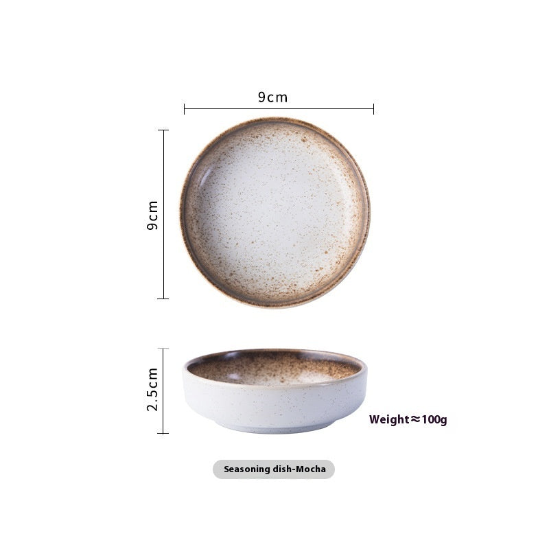 Creative Circular Japanese Seasoning Dish For Household Use