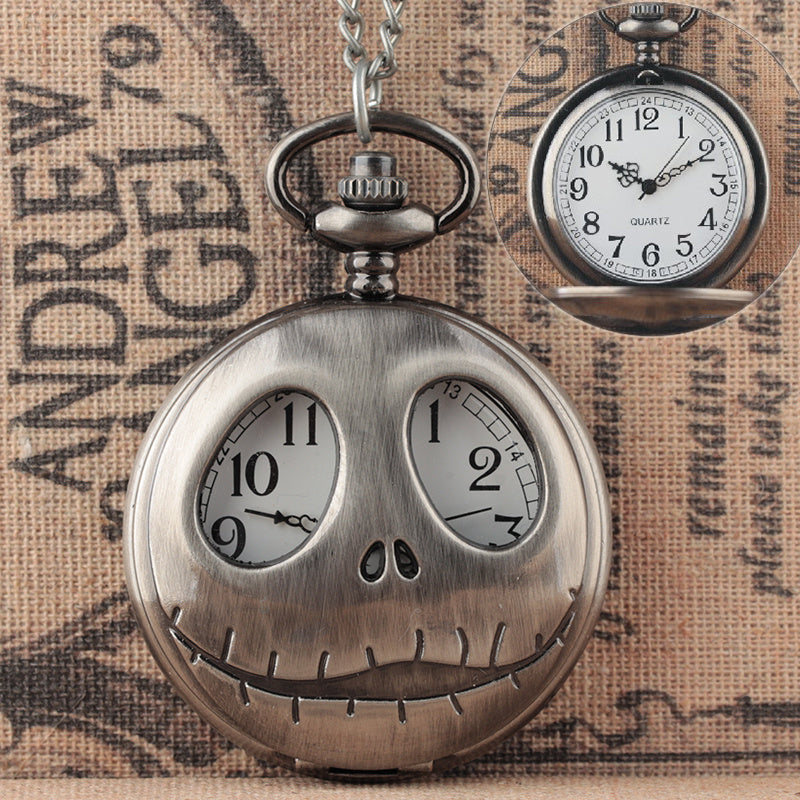 Halloween themed cartoon retro pocket watch