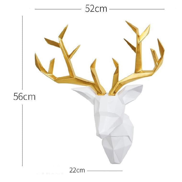 Retro European Creative Resin Animal Deer Head Ornament