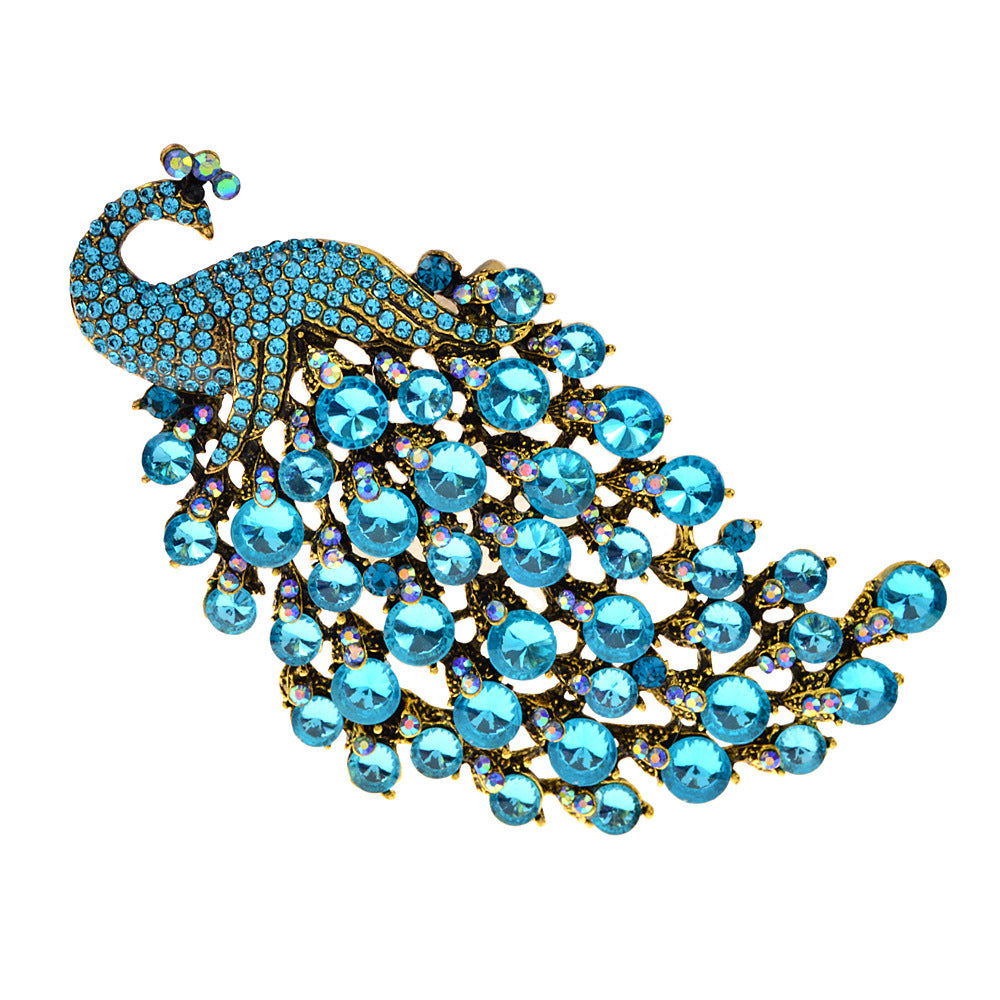 Colorful Peacock Women's Metal Brooch