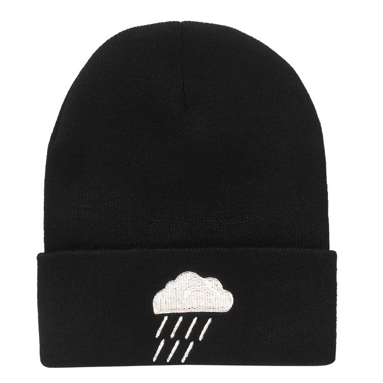 Fashion Fashionmonger Hip Hop Woolen Cap Creative Weather Embroidery Knitted Hat