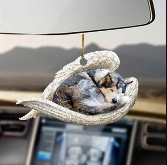 Car Pendant Sleeping Dog Angel Home Decor Acrylic Showcase Hanging Ornaments For Doors