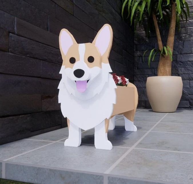 Dog Keeper Flower Pot Pet Potted Garden Decoration