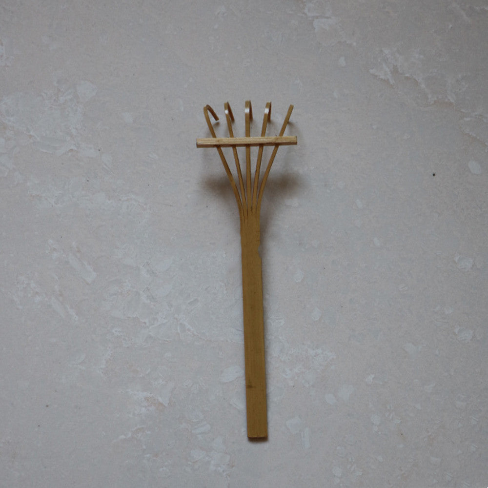 Pure Handmade Small 5 Teeth Hand Creative Sand Table Bamboo Rake Small Crafts