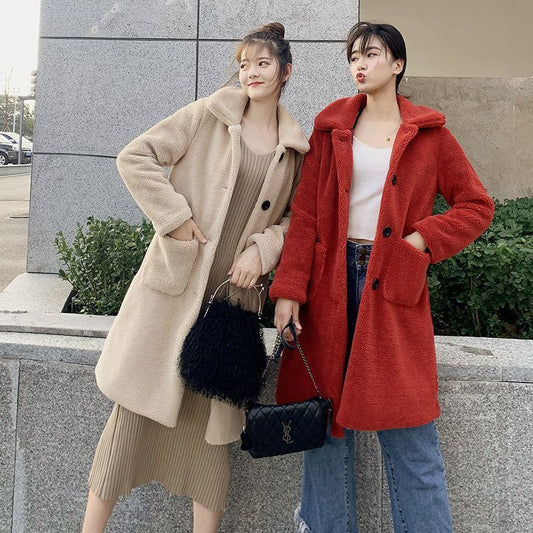 Fur Korean Style Particle Short Coat Overcoat Women