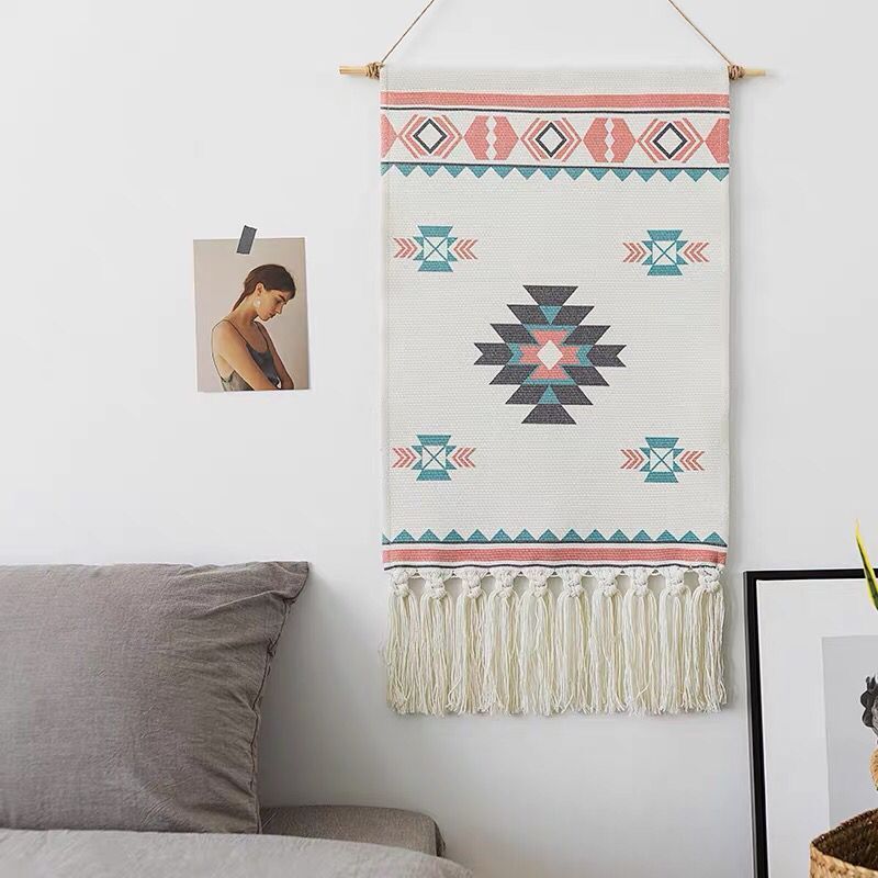 Decorative Wall Hanging With Fabric In The Living Room