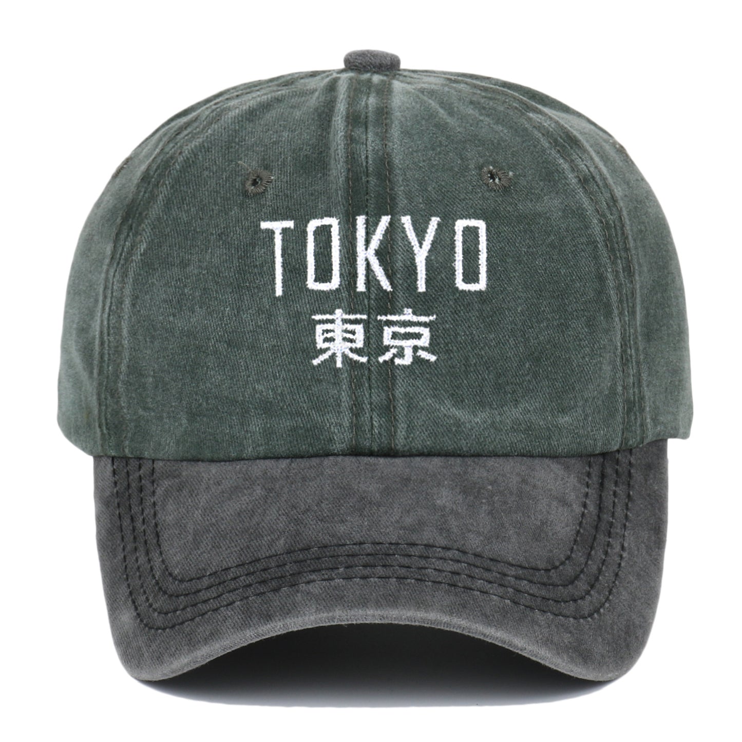 New Retro Washed Simple Tokyo Letters Hat