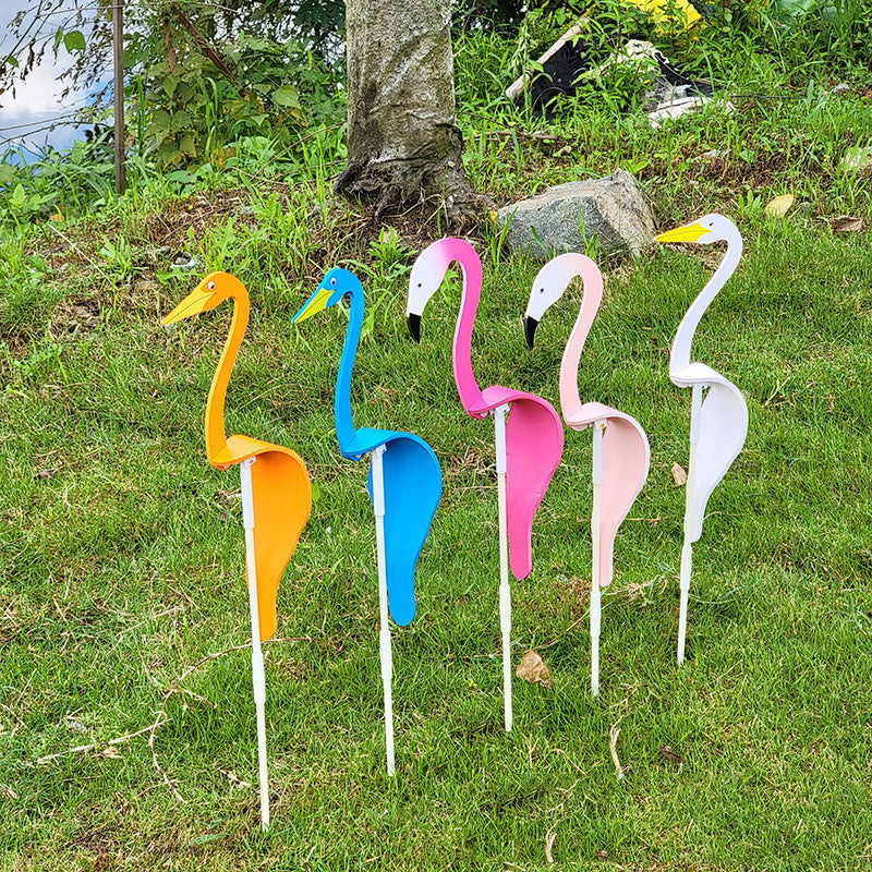 Swirl Flamingo Rotating Bird Beach Backyard Gardening Decoration Creative Party