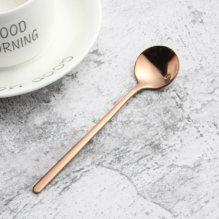 Stainless steel round head spoon