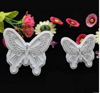 Fondant cake tool 2pcs butterfly spring spring cookie mold cutting die embossing die