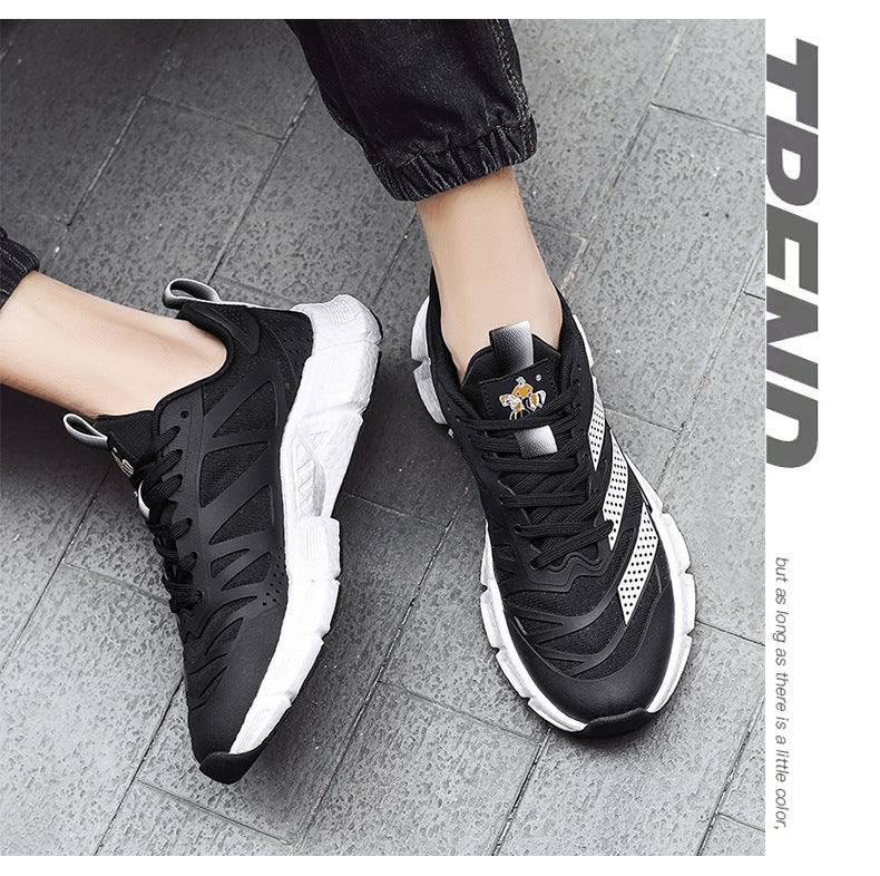 New Couple Fashion Mesh Breathable Trendy Casual Popcorn Soft Sole Sneakers