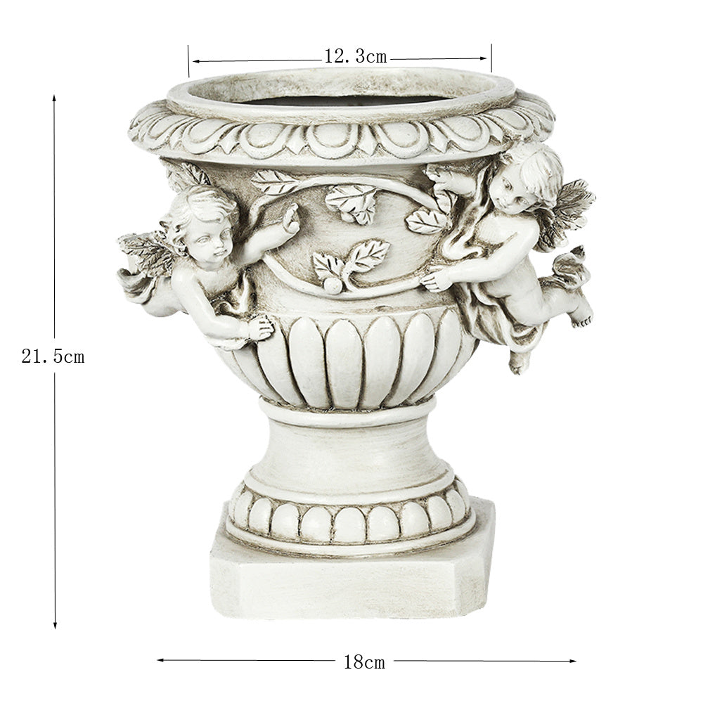 Creative angel flower pot garden layout