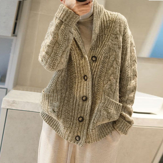 Women's Thick Needle Pure Wool Sweater