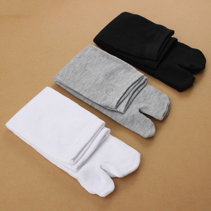 Spring And Autumn Mid Tube  Cotton Five Finger High Tube Cute Split Toe Socks