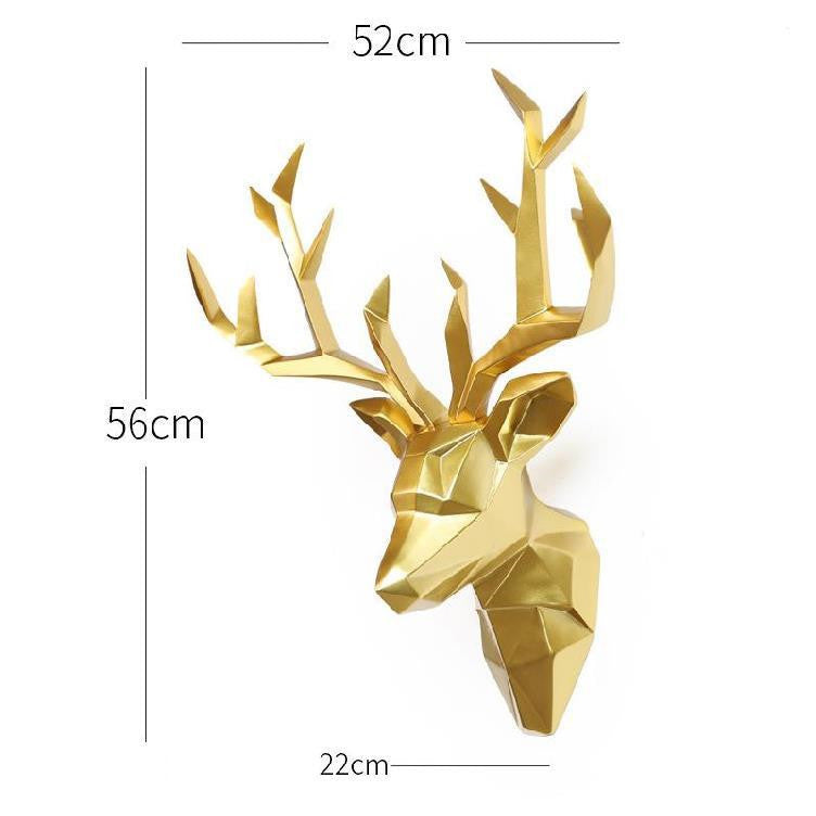 Retro European Creative Resin Animal Deer Head Ornament