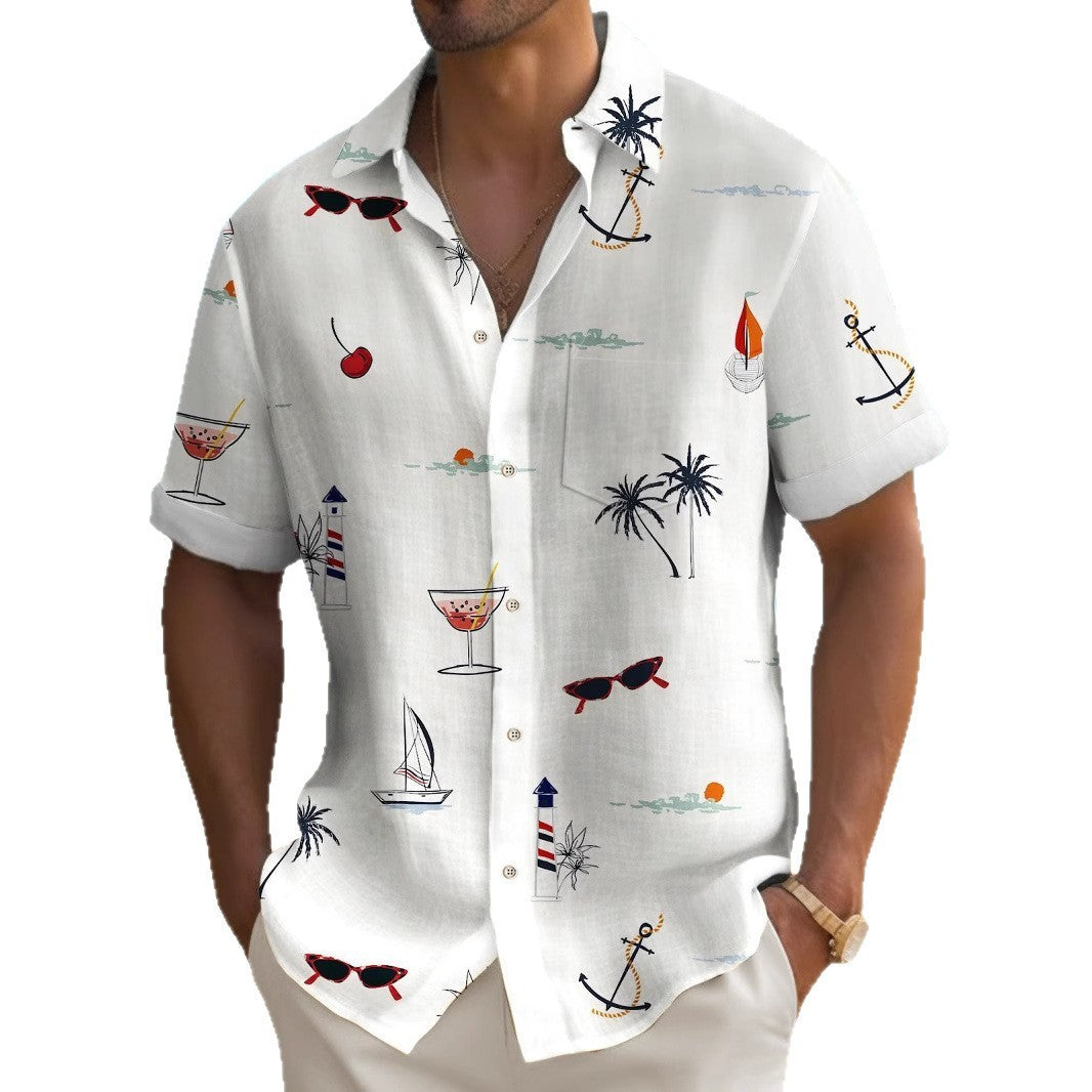 Men's Fashion Hawaiian Digital Printing Shirt