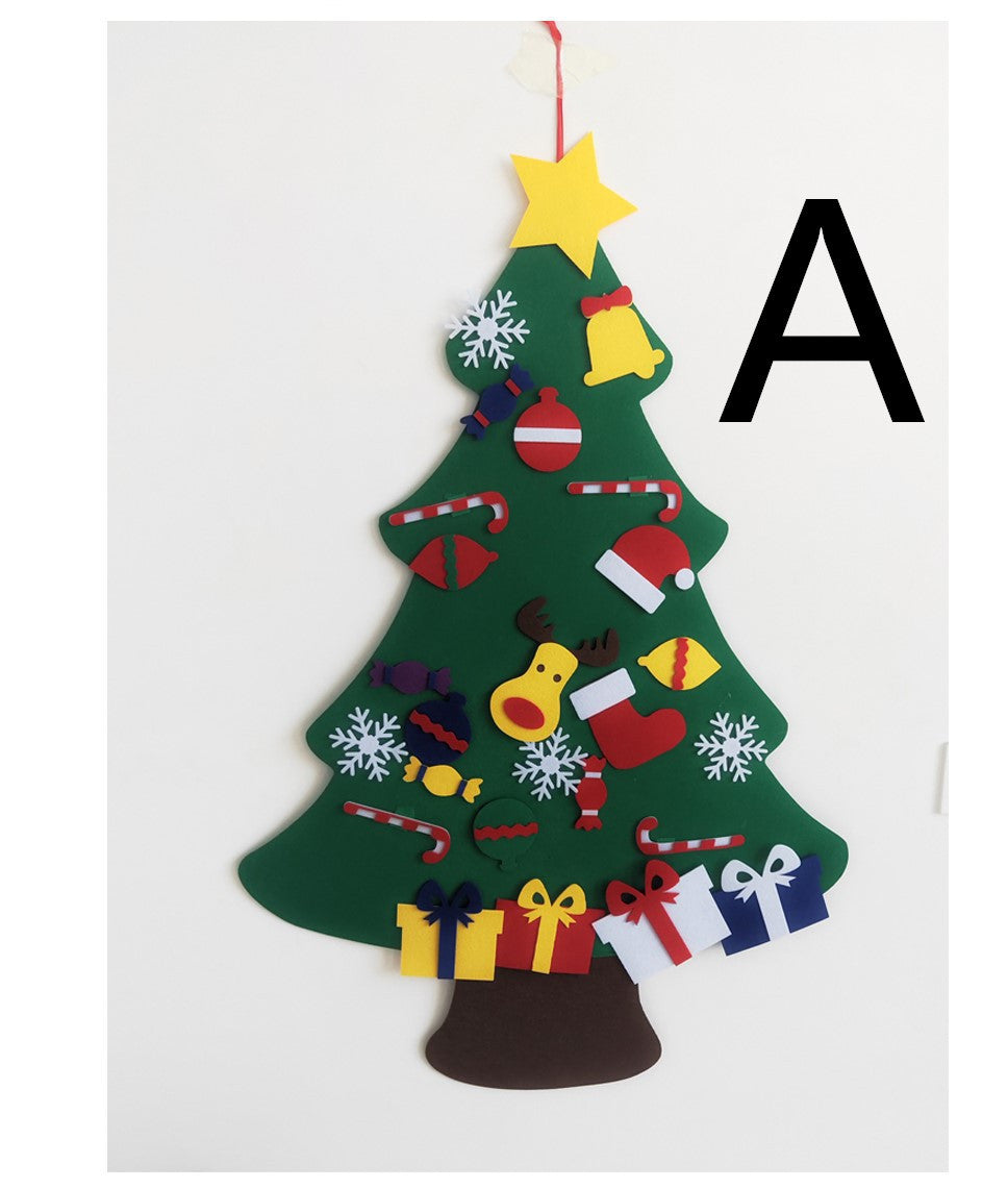 DIY Felt Christmas Tree With Three-dimensional Christmas Tree