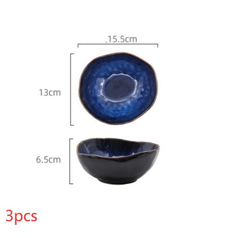 European style ceramic deep bowl irregular bowl