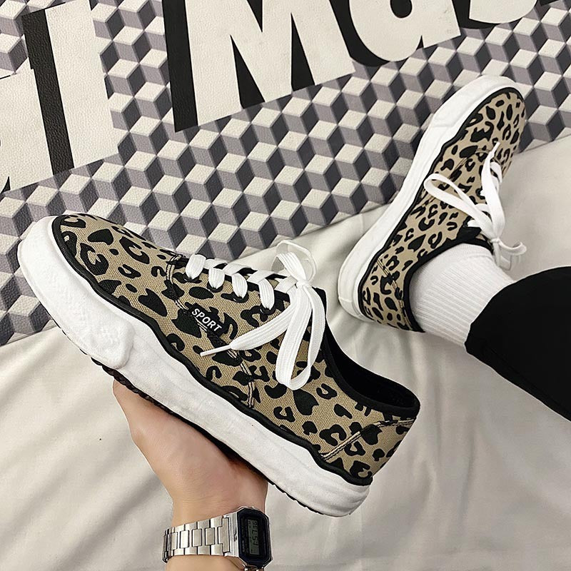 Lace-up Platform  Dissolving Casual Color Matching Shoes