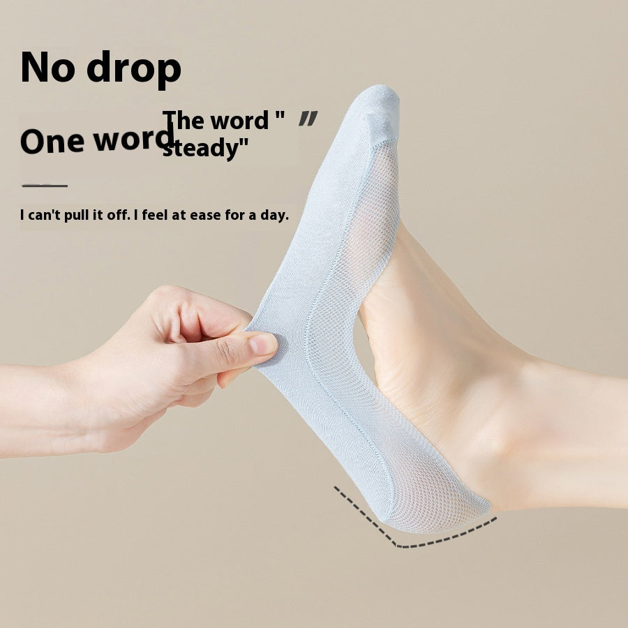 Pure Cotton Non-slip Tight Ice Silk Invisible Boat Socks