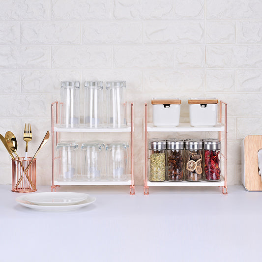 Rose Gold Tabletop Iron Rack