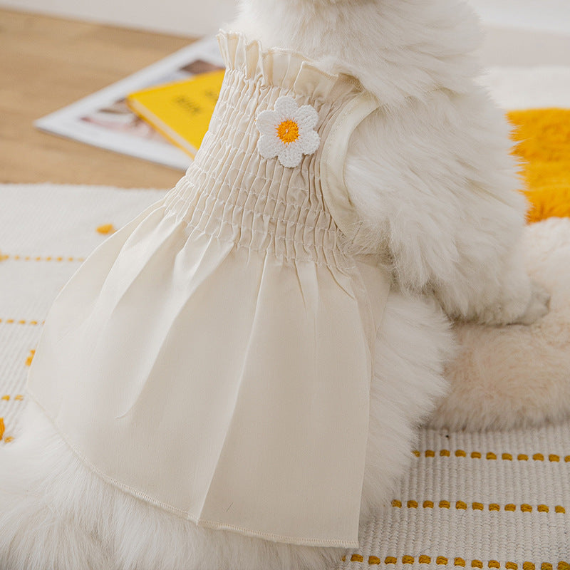 Sunflower Dog Two Foot Dress Pet Clothes