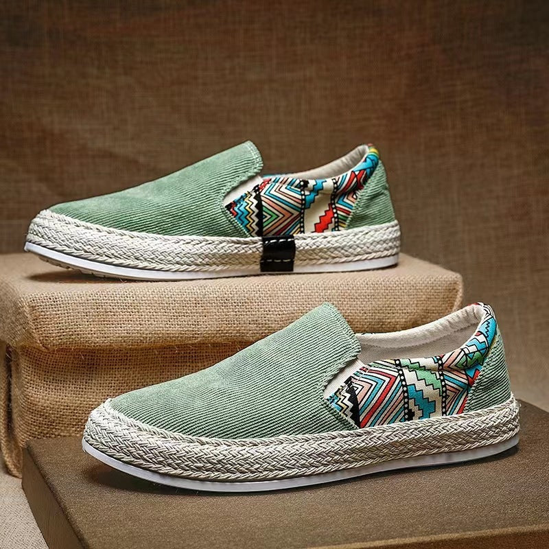 Ice Silk Summer Breathable Thin Canvas Casual Board Shoes Soft Bottom Non-slip All-matching Big Head Shoes