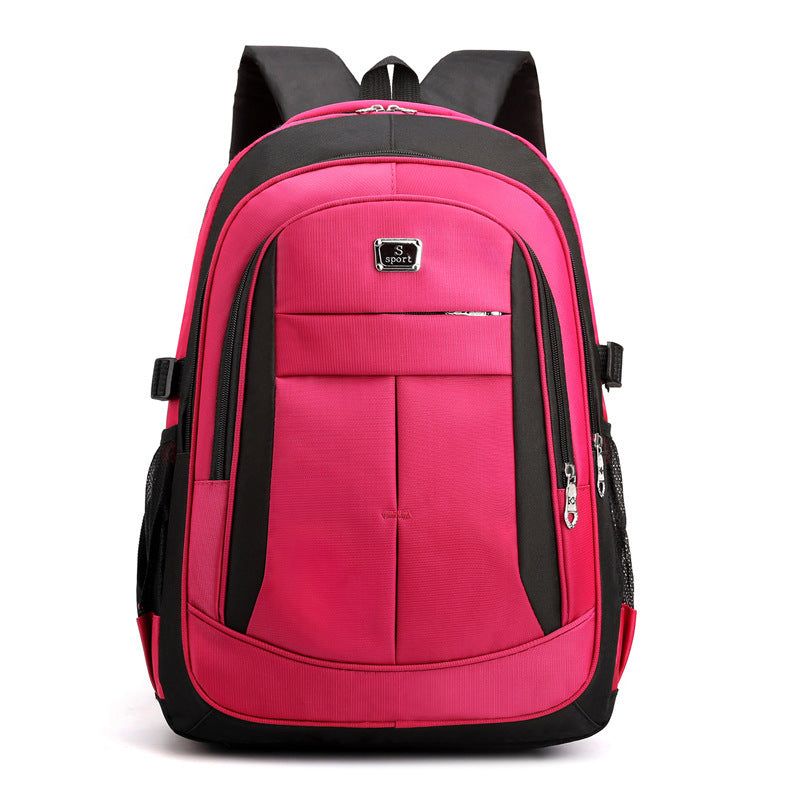 Mens Backpack Fashion Travel Computer College Student Bag Solid Color College Student Bag