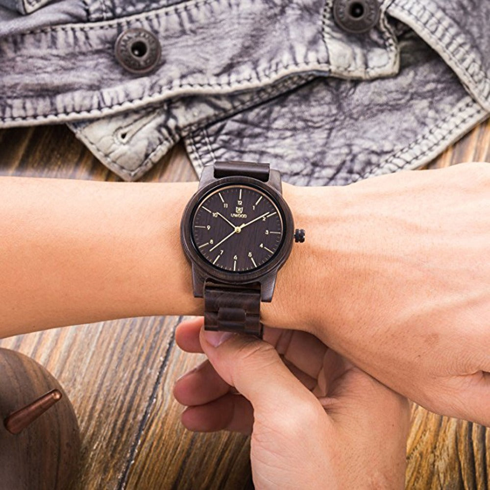 Wooden quartz watch