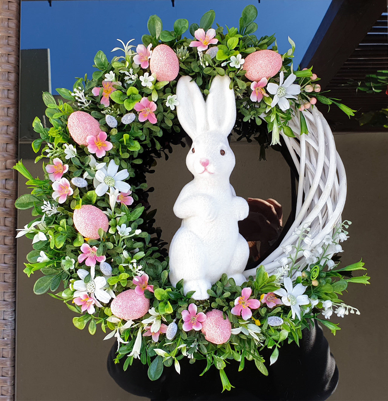 Bunny Wreath Decorative Easter Prop Gift