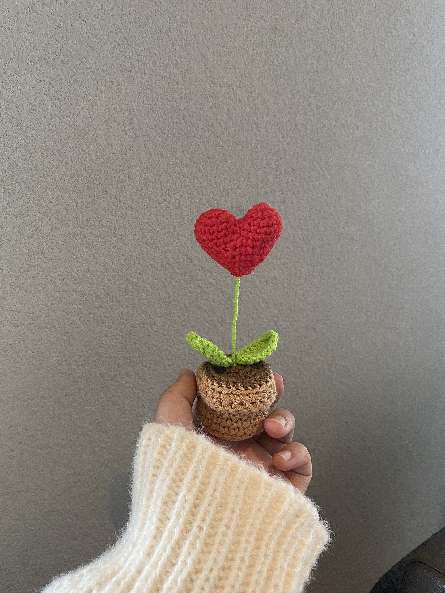 Hand Woven Mini Small Potted Flowers