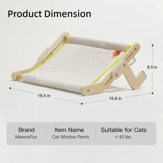 Mewoofun Cat Window Perch Winter Season Mat Easy Washable Quality Fabric 40 Lbs Hot Selling Hammock Hanging Bed For Pet