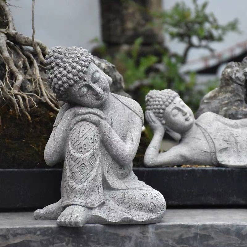 Resin Zen Buddha Statue Flower Pot Courtyard Landscape Balcony Layout Garden Decoration