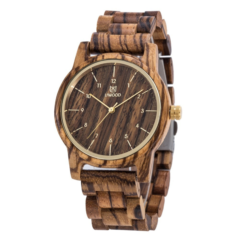 Wooden quartz watch