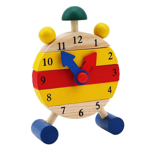 Small alarm clock wooden puzzle