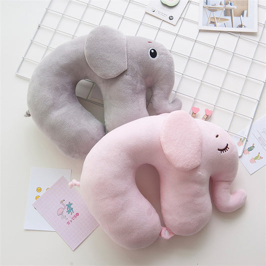 Elephant couple  U pillow neck pillow