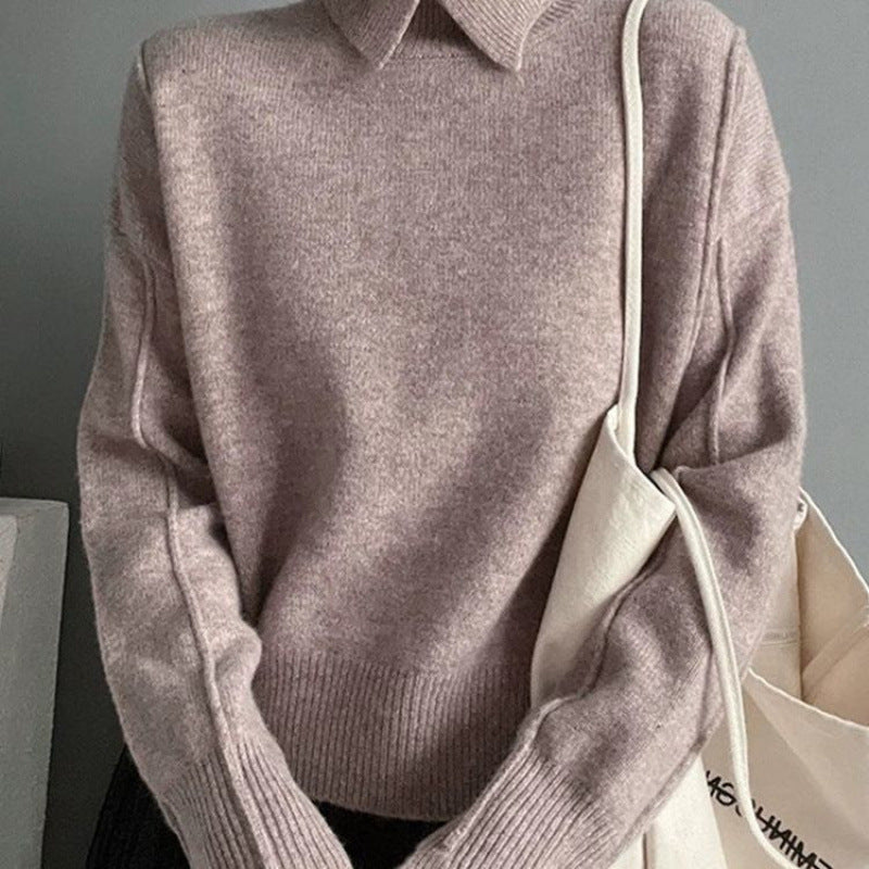 Fashion Pullover Knitting Autumn And Winter Comfortable Basic Top