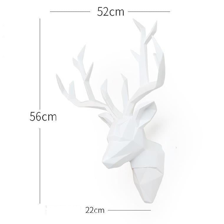 Retro European Creative Resin Animal Deer Head Ornament