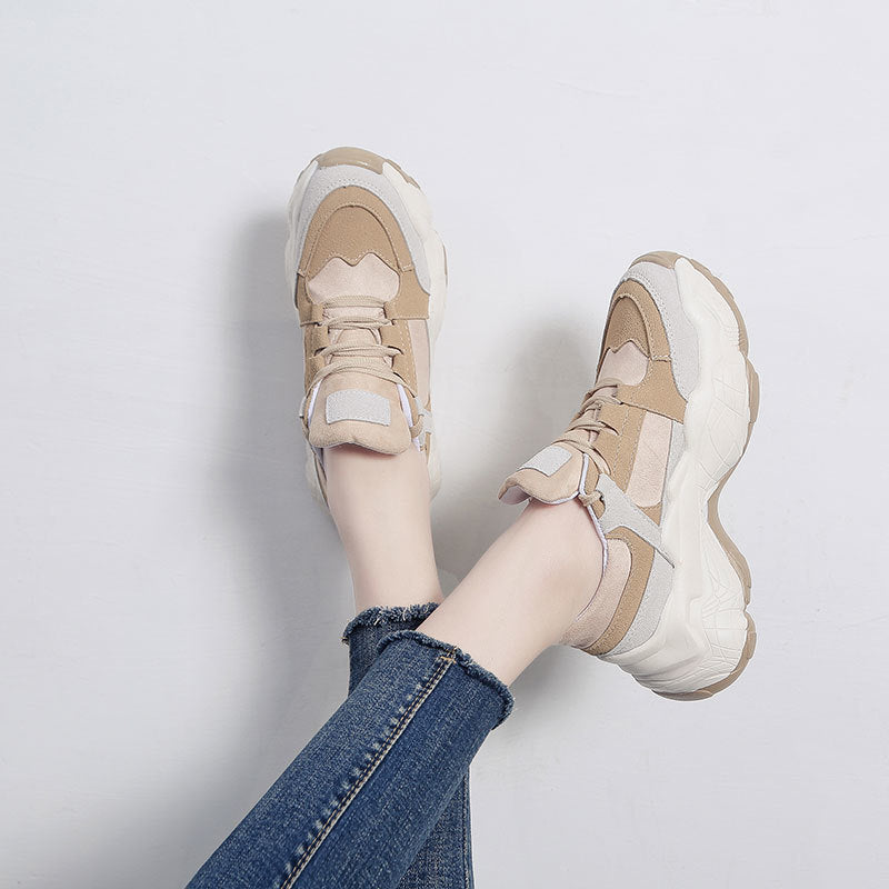 Fashionable sponge cake lacing casual single shoe